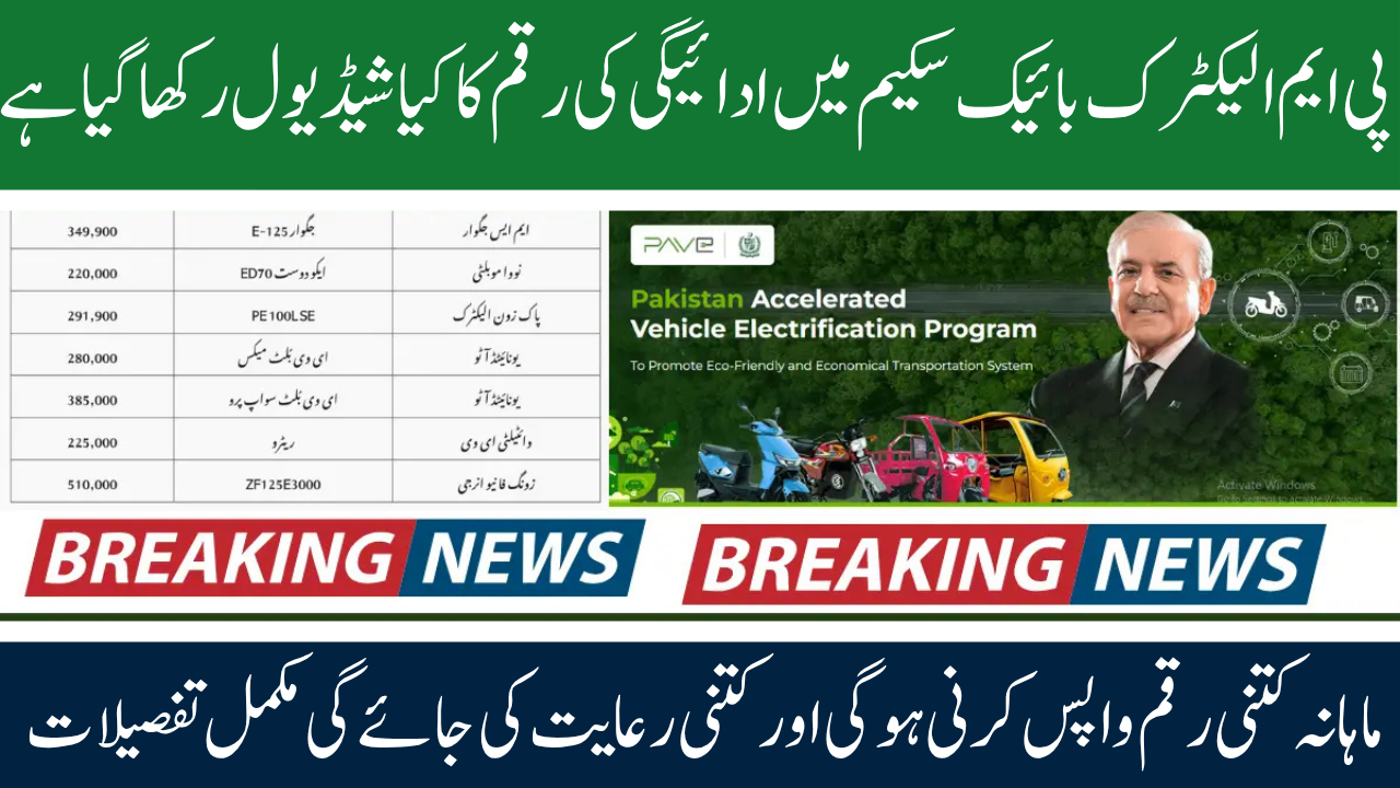 PM Electric Bike Monthly Repayment 2025 Schedule & Phase 2 Registration