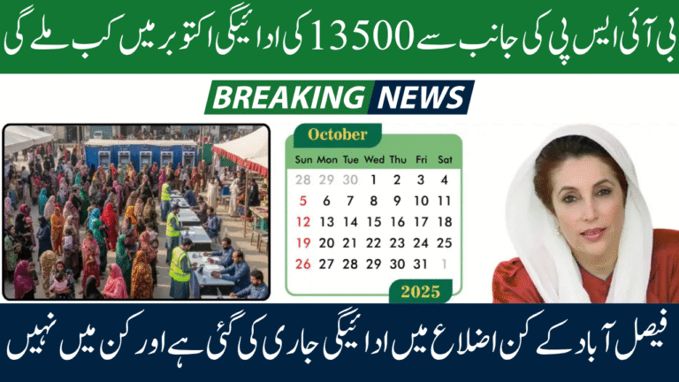 BISP 8171 October 2025 Payment Details