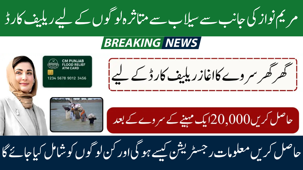 CM Punjab Flood Relief Card 2025 – Door-to-Door Survey