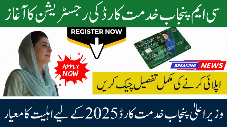 CM Punjab Khidmat Card 2025 Registration and Eligibility Guide