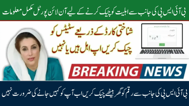 8171 CNIC Check 2025: Easy Guide to Verify BISP 13,500 Installment Online