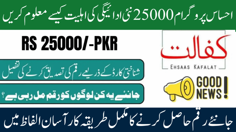 8171 Check Eligibility Criteria for Ehsaas 25000